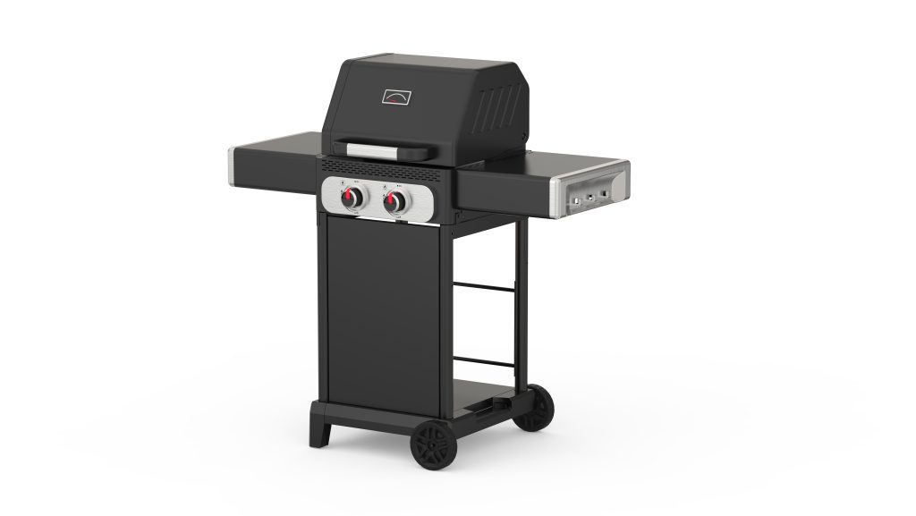 Entry level freestanding 3 burner gas BBQ grill with side table