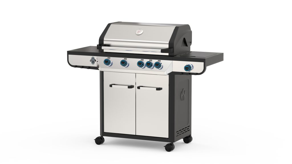 Premium stainless steel propane 4 burner BBQ grill for family barbecue
